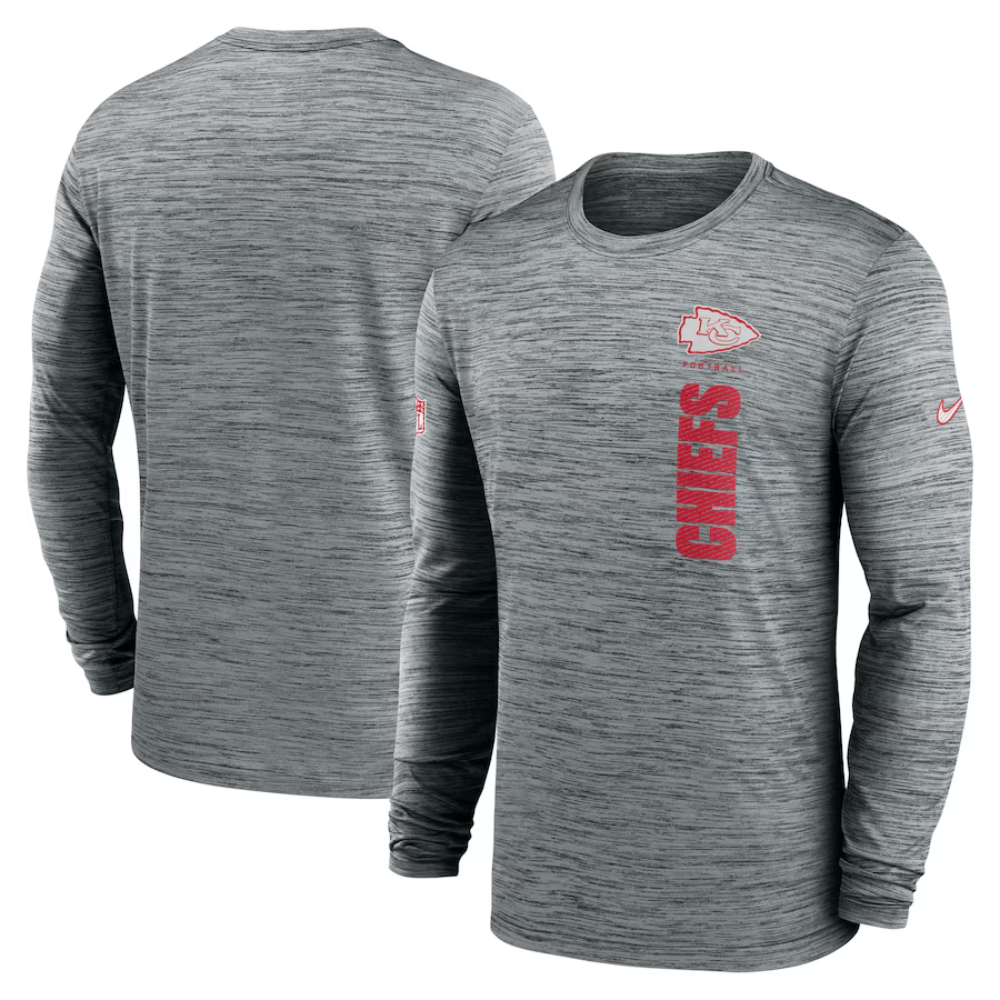 Men Kansas City Chiefs grey 2024 Nike NFL long sleeve t shirts